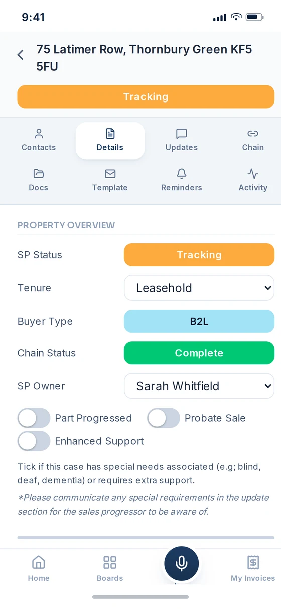 Case file on a phone